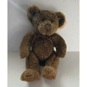 Russ Bears from the Past Bixby Teddy Bear Plush Tag Corduroy Paws Vintage Brown